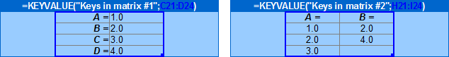 Keys in matrix pattern.