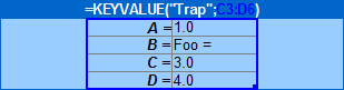 "Foo =" seems to define a key but it does not.